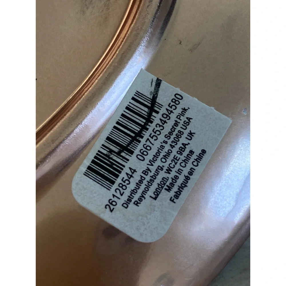Victoria's Secret PINK Rose Gold Heart Trinket Dish Jewelry Tray Dog Logo 5